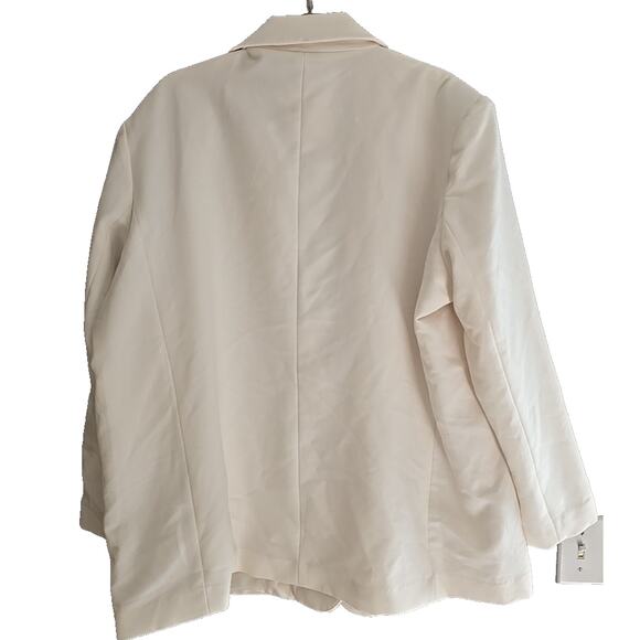 Abercrombie & Fitch Beige One-Button Formal Business Coat Suit Womans Size 2XL - Picture 2 of 5